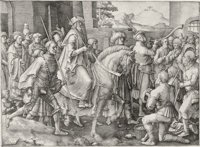 De triomf van Mordechai door Lucas van Leyden